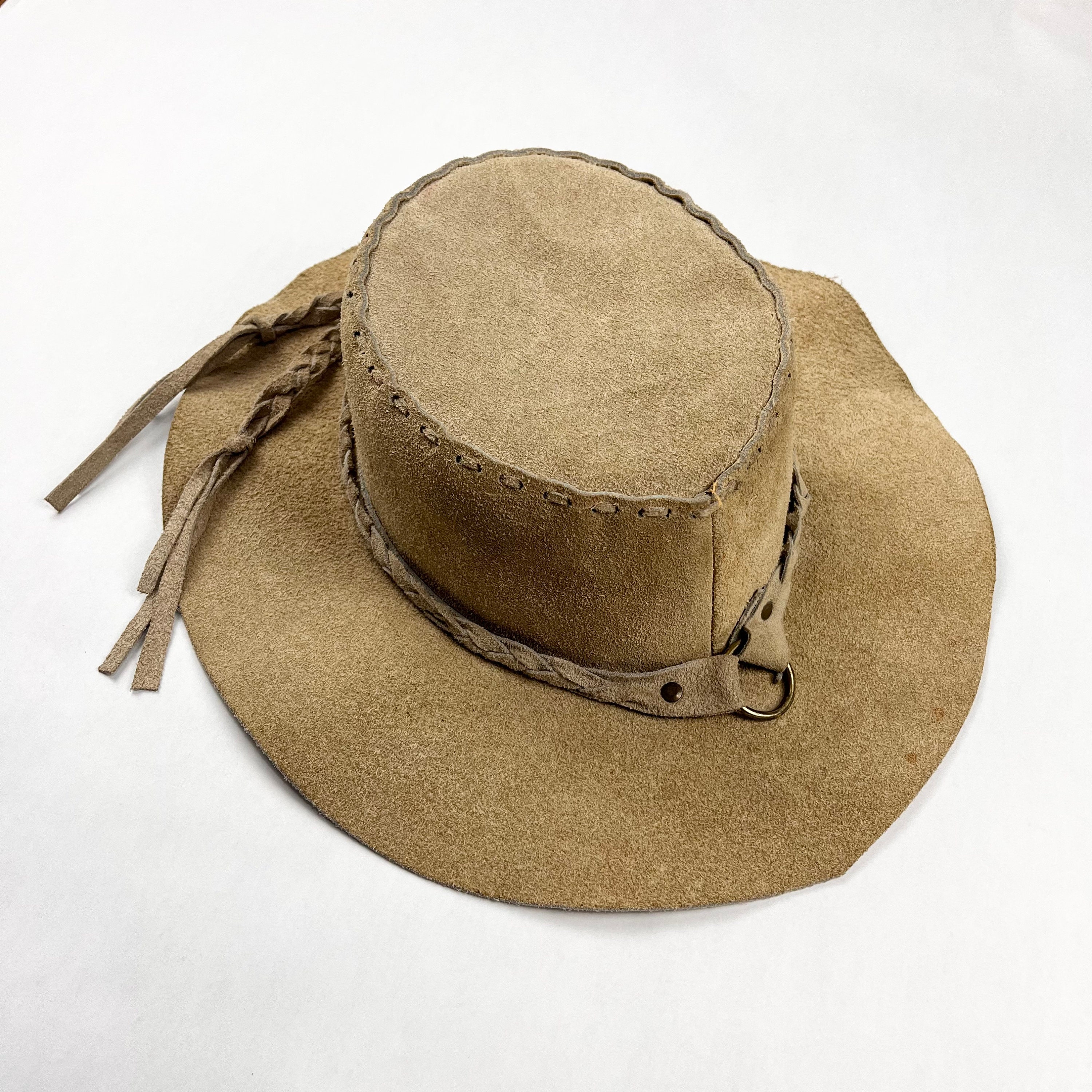 Leather Floppy Hat 