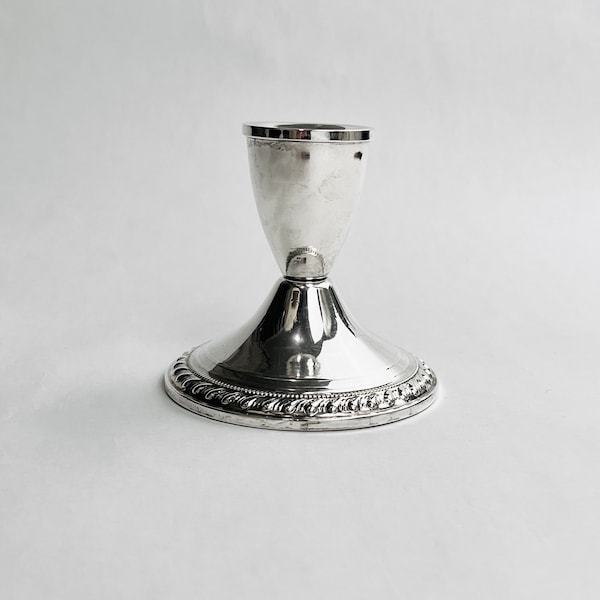 Sterling Silver Candle Holder Vintage by Duchin Creations Single Small Candlestick