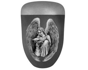 Angel Urn, Artist Urn, Hand Painted Urn, Urn for Ashes, Funeral Urn for Adults, Unique Urn, Hand Painted Urn
