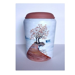 Urn, unique urn -personalized urn, custom urn, , artist urn, urn for ashes, urn for adults, made to order