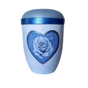 Urn, artist urn - &quot;Rose&quot;- organic urn, hand-painted urn, urn for ashes, funeral urn, urn with motif