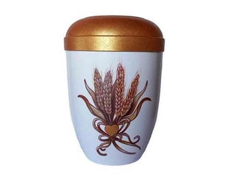 Urn, artist urn - "Ears" - organic urn, hand-painted urn, urn for ashes, funeral urn, urn with motif