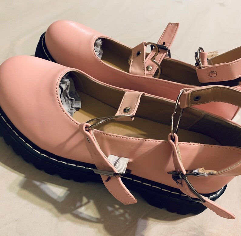 NEW Pink Platform Creeper Heart Shoes | Etsy