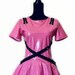 NEW Pink PVC Goth Zipper Spike Dress