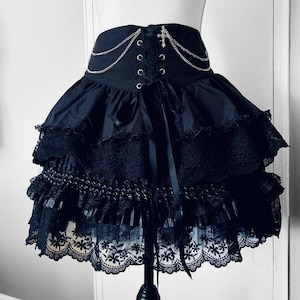 NEW Goth Tiered Lace Corset Skirt