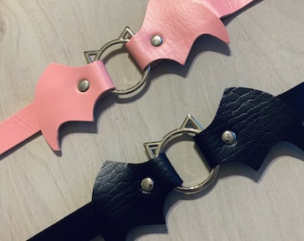 NEW Baby Bat Faux Leather Choker
