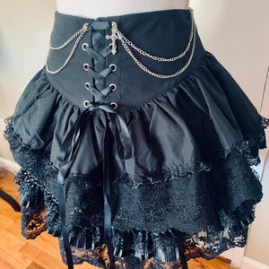 NEW Goth Tiered Lace Corset Skirt - Etsy