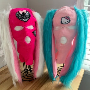 Custom Goth Punk Alt Bunny Ski Mask
