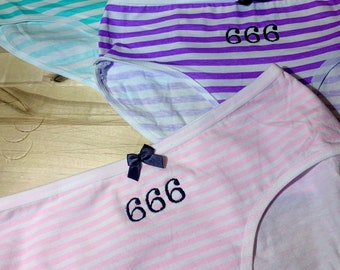 NEW Custom 666 Kawaii Striped Underwear