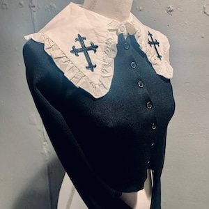 NEW Goth Collar Cardigan Wednesday Set