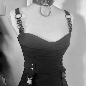 NEW 2 pc Cybergoth Industrial Cami Skirt Set