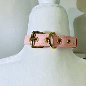 NIEUWE roze strik bel choker kraag choker afbeelding 3