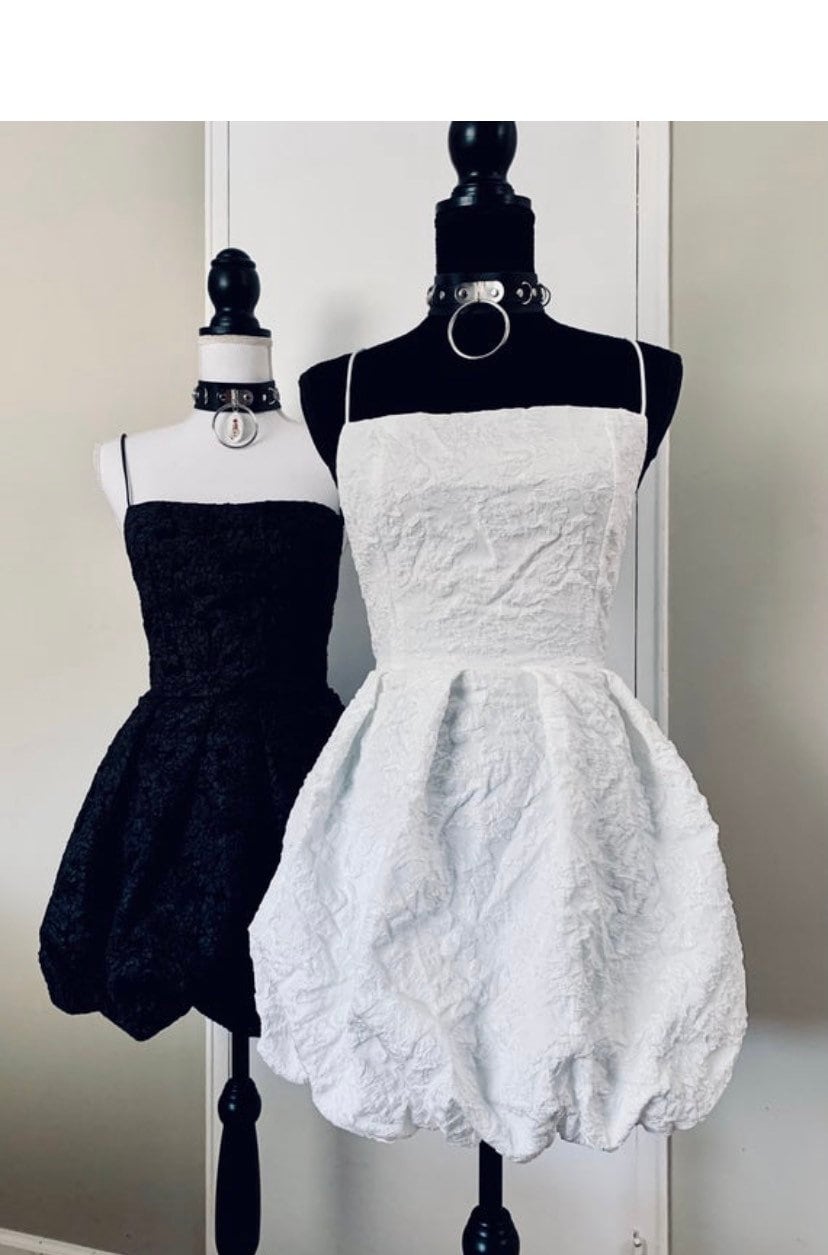 New Goth Spaghetti Strap Balloon Dress