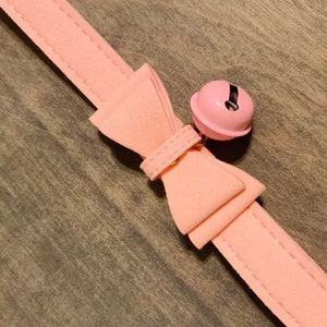 NIEUWE roze strik bel choker kraag choker afbeelding 6