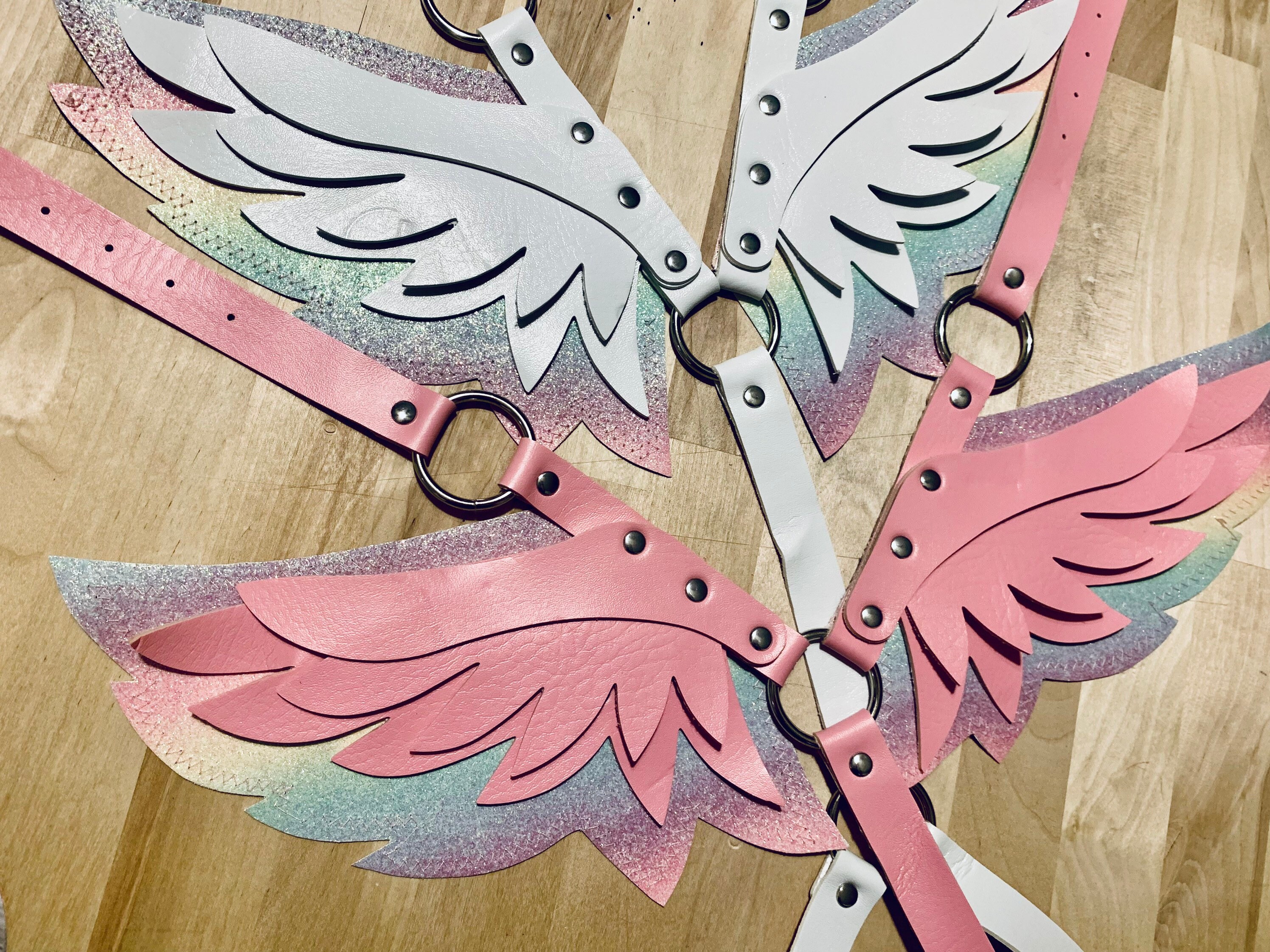 NEW Pastel Glitter Rainbow Angel Wings | Etsy