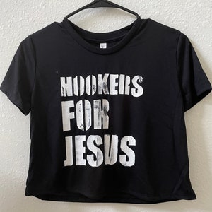 Goth Punk Horror Womens Soft Crop Tee T-Shirt