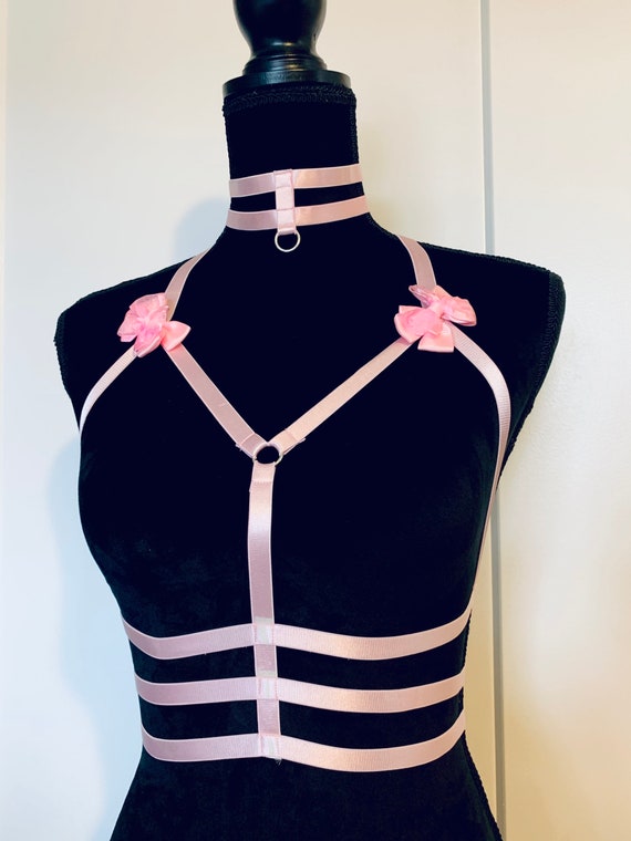 Pink Kawaii Body Harness WITH Choker
