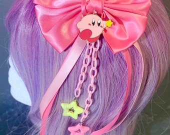 NEW Custom “Gamer Girl” Kirby Satin Hair Accessory