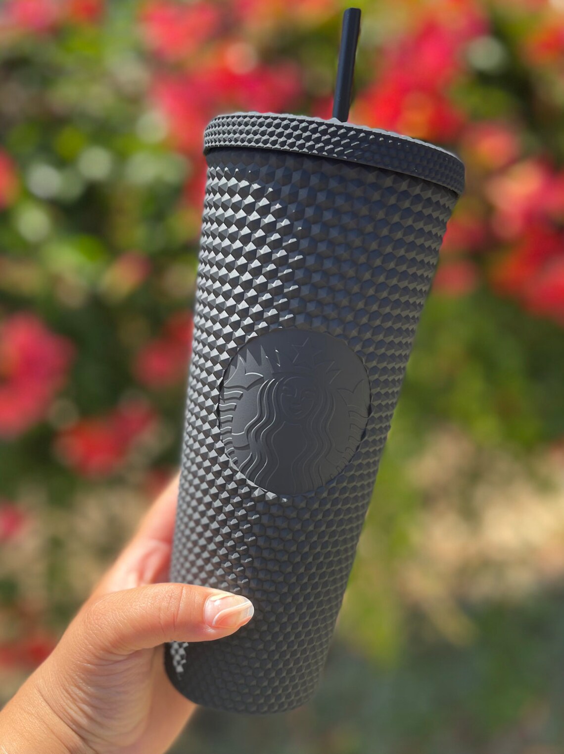 Starbucks Studded Matte Black Cup Etsy