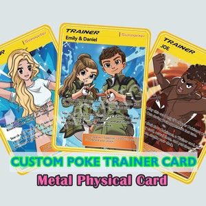 Carte Pokémon, carte Pokémon personnalisée, cadeaux Pokémon personnalisés pour lui, cadeaux d'anniversaire, cadeaux d'anniversaire
