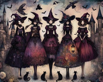Raven Night Girls Puzzle 500Pcs, Puzzle for adults with box,