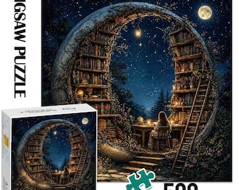Magical Library Puzzle 500Pcs, Puzzle for adults with box