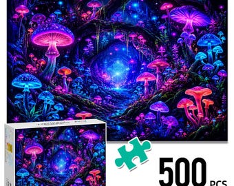 Magic Mushroom Puzzle 500Pcs, Puzzle for adults with box