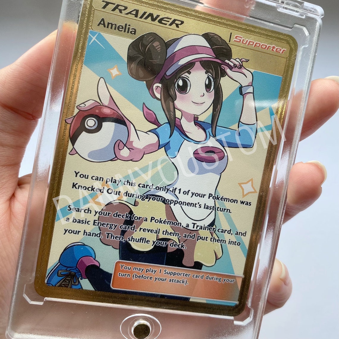 Custom Pokemon Card Personalized Pokemon Card Metal Gold Etsy