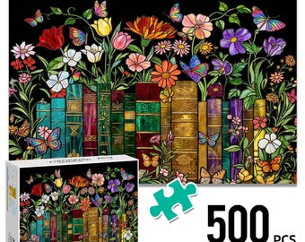 Stained Glass Puzzle 500Pcs, Puzzle for adults with box