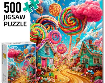 Candyland Puzzle 500Pcs, Puzzle for adults with box