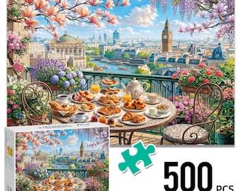 City Skyline Puzzle 500Pcs, Puzzle for adults with box