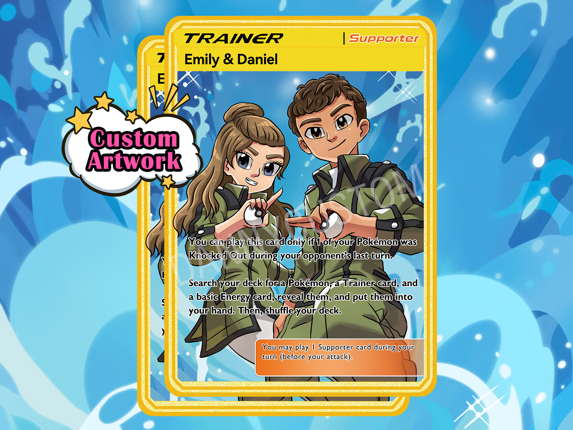 custom pokemon trainer card Father's Day Personalized Anime-Style Trading Ca What does your trainer card