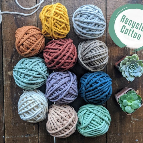 4mm Macrame Cotton Cord 50 Ft Recycled Cotton Macrame Cord Etsy