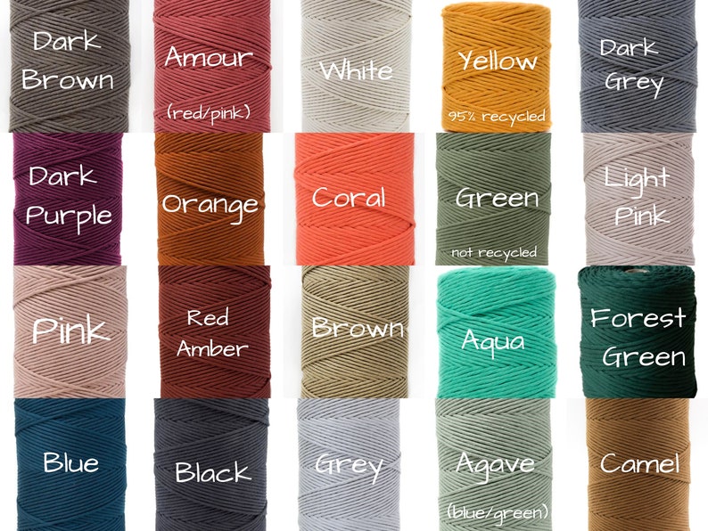 Single Strand Cotton Rope Recycled Cotton Macrame Cord 4mm Macrame Cotton Cord 50 ft Macrame Supplies 100/% Cotton Cord 1 Ply 25 ft 100 ft