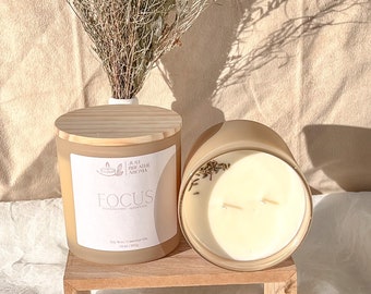 Focus Candle | | Soy Wax Candle | Luxe Candle | Essential Oils Candle | Luxury Candle