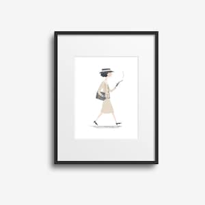 Illustration de mode Coco Chanel impression d'art | Parisian Chic (téléchargement numérique)