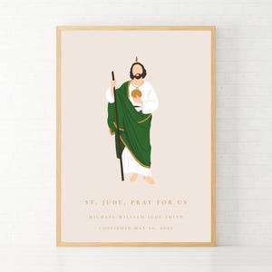 Aangepaste heilige print: bevestigingscadeau, katholiek cadeau, doopcadeau