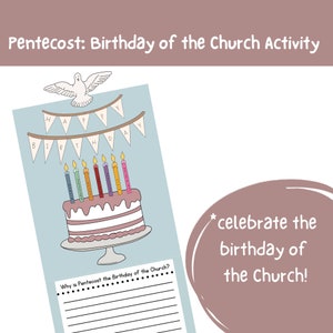 Pentecost: Birthday of the Church Craft/Activity