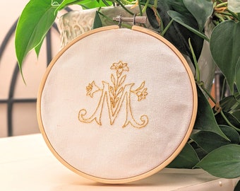 Marian Symbol: Embroidery Stick and Stitch Sticker