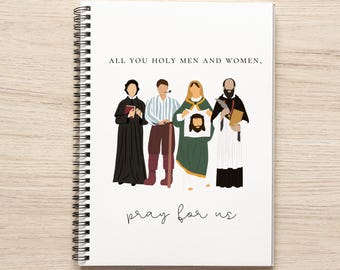 Custom Saint Prayer Journal, Catholic Journal