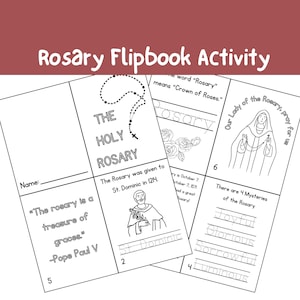 Rosary Flipbook Activity: Early Elementary