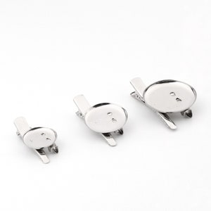 3Size Silver Disc Hairpin Brooch Dual Purpose Hair Accessory Metal Accessories Base 10Pcs For DIY Hairpin Corsage Fascinator Hat