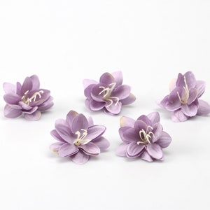 1,6" Paars/Violet Kunstzijde Bloemhoofd | Bulk Mini Dahlia voor DIY Krans Garland Hangend Bloemen Decor Faux Bloem 10/500PCS