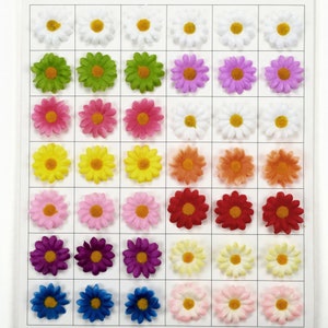 5-1000P 4CM Mini Dasiy 丨13 Kleuren Kunstzijde Bloemhoofd DIY Ambachten Scrapbook Afstuderen Cap Modevak Kaarten Haarspeld Taart Topper Decor