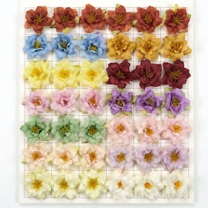 1-500p 2&quot; Artificial Silk Flower Head Bulk Simulation Fake Rose DIY Flower Head Craft Accessories Corsage Wreath Bouquet 13Colors Faux Rose
