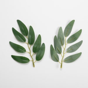 4.72&quot;x5.7&quot; Greenery Stems Artificial Silk Greenery Leaves,Willow Leaf Cluster in Green 2/200Pc Artificial Eucalyptus For DIY Bouquets Decor