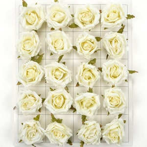 2.36&#39;&#39; Silk Artificial Rose Flowers / 7cm Ivory Artificial Silk Flower Head - Wedding Fake Flower DIY Wreath Making Accessories Home Decor