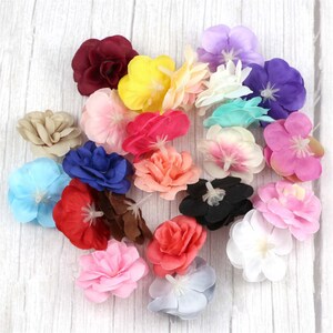 2/500pcs 24 Color Rose Silk Artificial Flower Head in Bulk Fake Roses ...
