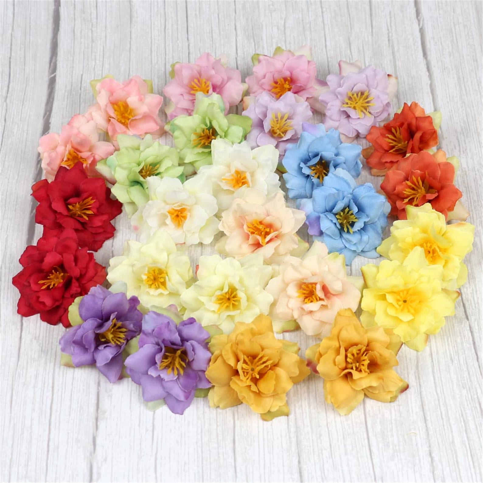 5/100Pcs 55 cm künstliche Seide Rose Blumen Köpfe in Bulk | Etsy