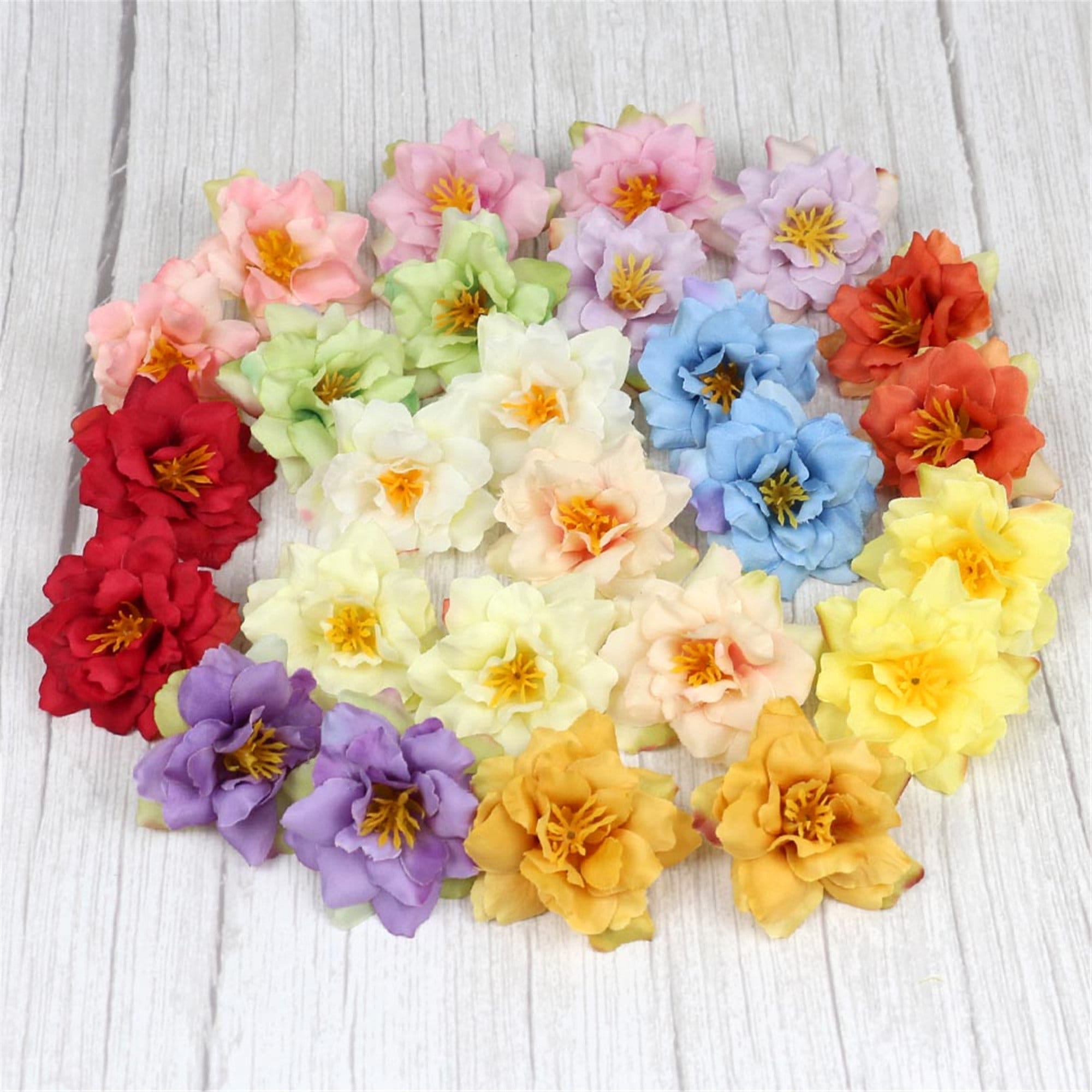 1-500pcs Tiny Artificial Silk Flower Head in Bulk / 5cm Fake Rose for ...